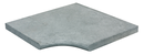 MARGELLE ANGLE RENTRANT 1/2 ROND ROYAL GREY   45x45x3,2cm