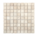 MOSAIQUE 3.2x3.2cm TRAVERTIN IVOIRE 30,5x30,5x1cm - 0,47M2/BOI - 5PC/BOI