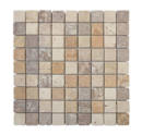 MOSAIQUE 3.2x3.2cm TRAVERTIN MIX COULEUR 30,5x30,5x1cm - 0,47M2/BOI - 5PC/BOI