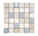 MOSAIQUE 4,8X4,8CM RENAISSANCE BLUE TRAV 30,5x30,5x1cm - 0,47M2/BOI - 5PC/BOI