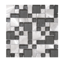 MOSAIQUE VERRALU STRIE NOIR 30x30x0,8cm - 0,72M2/BOI - 8PC/BOI