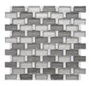 MOSAIQUE 2.3X4.8cm TISSU BRIQUETTE MIX G 30x30x0,8cm - 0,72M2/BOI - 8PC/BOI