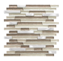 MOSAIQUE MF TUBE TISSU MIX BROWN 30x30x0,8cm - 0,72M2/BOI - 8PC/BOI