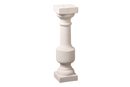 BALUSTRE ROND ASYMETRIQUE DE 50 CM. BLANC