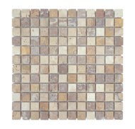 MOSAIQUE 2.3x2.3cm TRAVERTIN MIX COULEUR 30,5x30,5x1cm - 0,47M2/BOI - 5PC/BOI