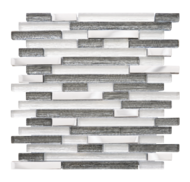 MOSAIQUE MF TUBE TISSU MIX GRIS 30x30x0,8cm - 0,72M2/BOI - 8PC/BOI