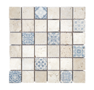 MOSAIQUE 4,8X4,8CM RENAISSANCE BLUE TRAV 30,5x30,5x1cm - 0,47M2/BOI - 5PC/BOI