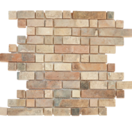 MOSAIQUE BARRETTE TERRA COTTA 30,5x30,5x1cm - 0,47M2/BOI - 5PC/BOI