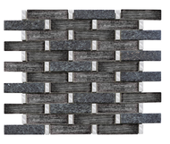 MOSAIQUE BARRETTE JEWEL BLACK 30,5x30,5x0,8cm - 0,83M2/BOI - 8PC/BOI