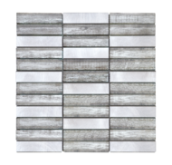 MOSAIQUE BRIQUETTE FANTASIA GREY 30x30x0,8cm - 0,72M2/BOI - 8PC/BOI