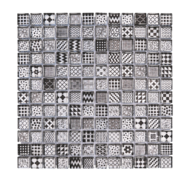 MOSAIQUE 2.3x2.3cm ABSTRAIT ARGENT 30,5x30,5x0,8cm - 0,72M2/BOI - 8PC/BOI