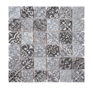 MOSAIQUE 4.8x4.8cm BAROQUE GRIS 30,5x30,5x1cm - 0,47M2/BOI - 5PC/BOI