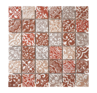 MOSAIQUE 4.8x4.8cm BAROQUE MARRON 30,5x30,5x1cm - 0,47M2/BOI - 5PC/BOI