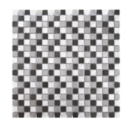 MOSAIQUE 1.5x1.5cm CARRE GRIS-NOIR 30x30x0,8cm - 0,72M2/BOI - 8PC/BOI