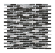 MOSAIQUE MICRO BRIQUETTE NOIRE (MINI) 30,5x30,5x0,8cm - 0,72M2/BOI - 8PC/BOI