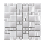 MOSAIQUE INOX METAL 30x30x0,8cm - 0,72M2/BOI - 8PC/BOI