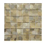 MOSAIQUE 4.8x4.8cm HEXA OR 30x30x0,8cm - 0,72M2/BOI - 8PC/BOI