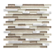 MOSAIQUE MF TUBE TISSU MIX BROWN 30x30x0,8cm - 0,72M2/BOI - 8PC/BOI