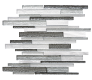 MOSAIQUE MF TUBE MIX GRIS ALU 30x30x0,8cm - 0,72M2/BOI - 8PC/BOI