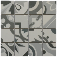 MOSAIQUE 7,3X7,3 CAROCIM GREY 30x30x0,76cm - 1,08M2/BOI - 12PC/BOI