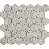 MOSAIQUE HEXAGONE TERRAZZO LIGHT GREY 30,5x24,5x1cm - 0,47M2/BOI - 5PC/BOI