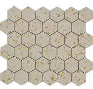 MOSAIQUE HEXAGONE TERRAZZO NUDE 30,5x24,5x1cm - 0,47M2/BOI - 5PC/BOI