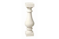 BALUSTRE ROND ASYMETRIQUE DE 65 CM. TOP BLANC